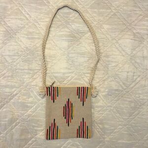 Aarong Handmade Bangladesh single strap sipper‎ top bag nwot